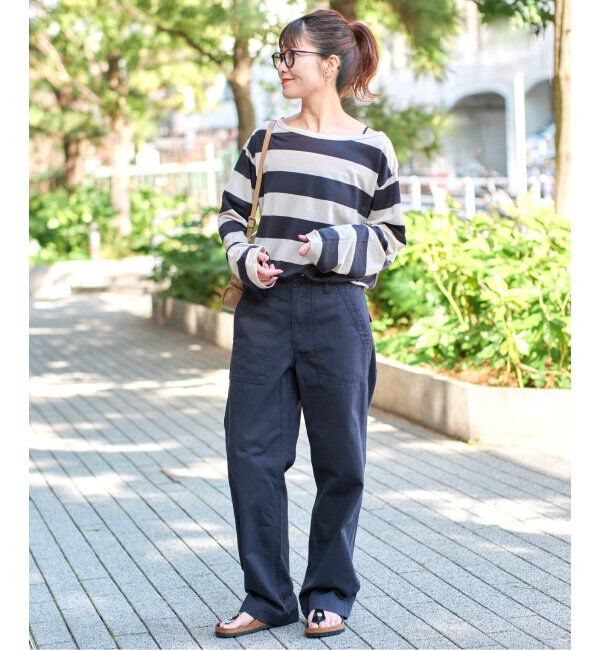 Spick&Span 25ss ルーズベイカーパンツ ネイビー　M 追加2》ルーズベイカーパンツ（Spick and Span）｜ルミネの