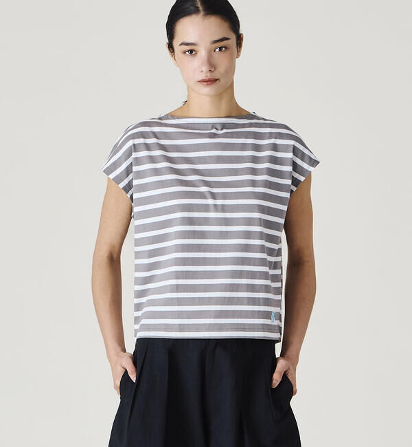 ORCIVAL「ORCIVAL | コットンレジェ ボートネック フレンチスリーブプルオーバー WOMEN」|Tシャツ・カットソー|