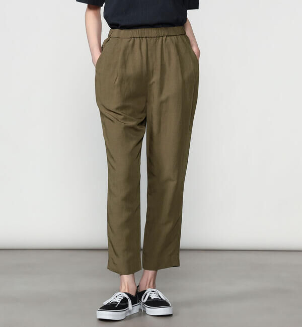 Morris & Sons「MORRIS & SONS | リネンレーヨン イージーパンツ WOMEN」|チノ|BROWN
