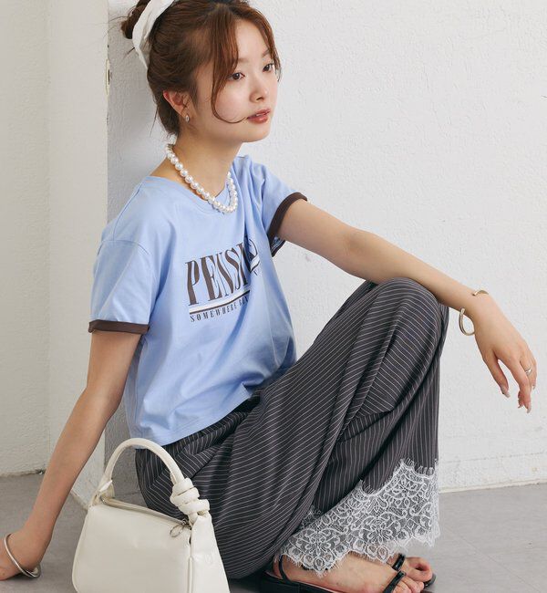  「配色ロゴチビT」|Tシャツ・カットソー|
