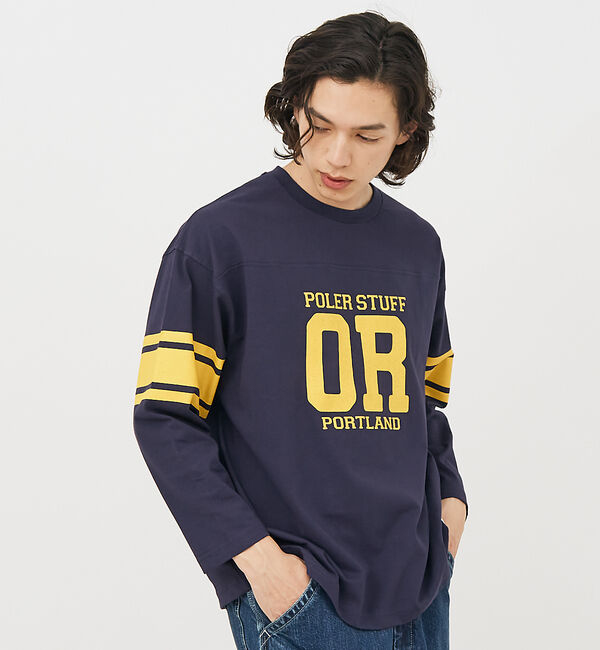 ABAHOUSE「【POLeR/ポーラー】 FOOTBALL SHIRT/フットボール　ロングtシ」|Tシャツ・カットソー|