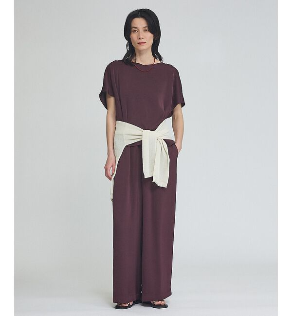 qualite「【接触冷感＆吸水速乾】新色入荷！クールサテンブラウス/セットアップ対応【予約】」|シャツ・ブラウス|