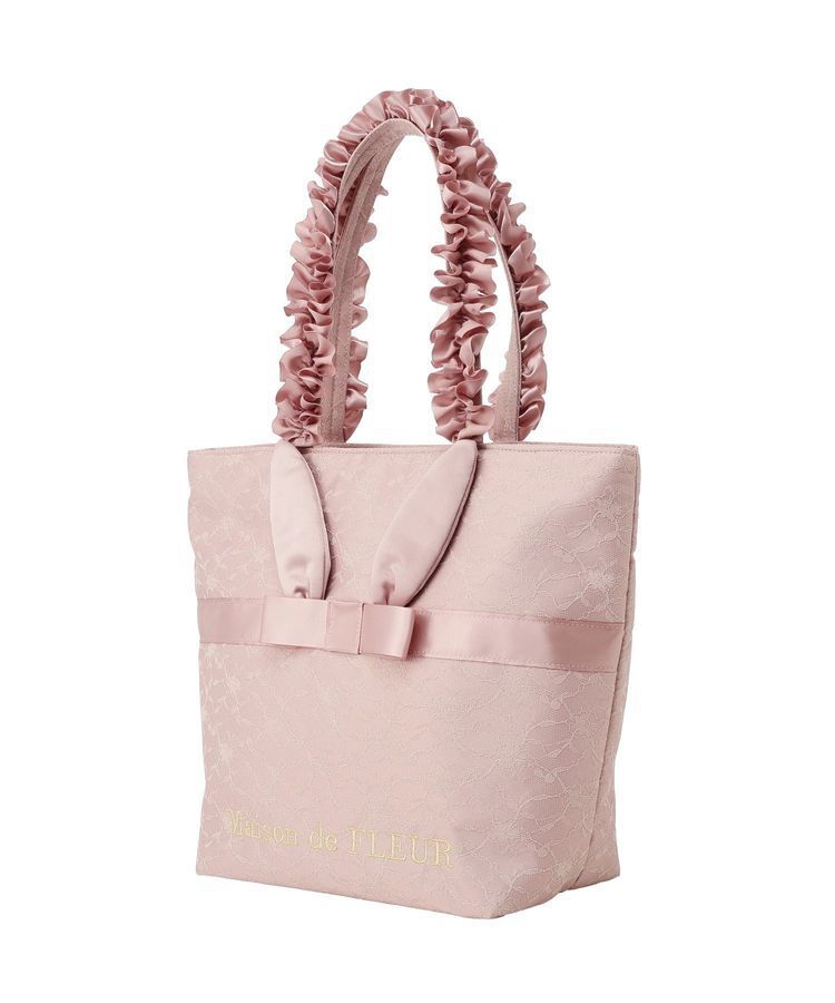 Maison de FLEUR「【A4対応】ラビットフリルハンドルトートバッグ」|トートバッグ|