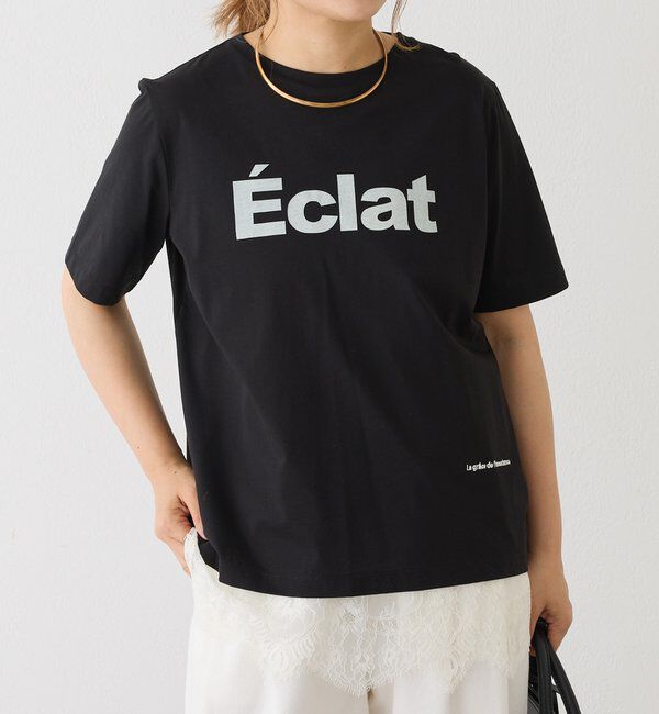  「シルケットロゴプリント&times;刺繍Tシャツ」|プルオーバー|