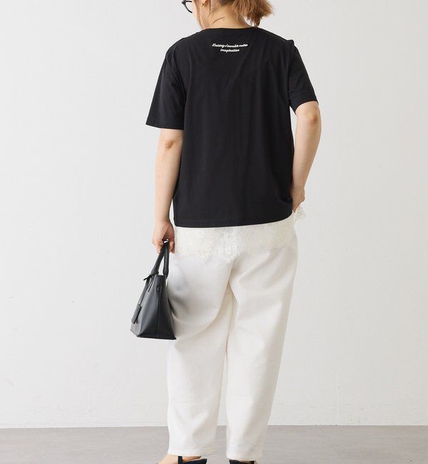  「シルケットロゴプリント&times;刺繍Tシャツ」|プルオーバー|