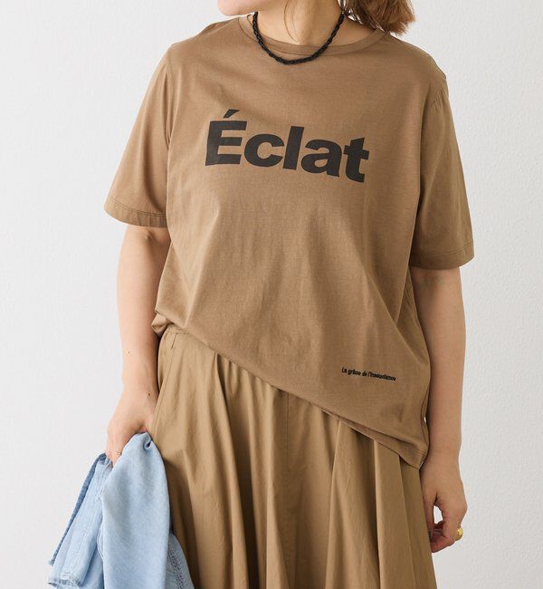  「シルケットロゴプリント&times;刺繍Tシャツ」|プルオーバー|