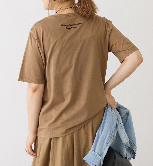  「シルケットロゴプリント&times;刺繍Tシャツ」|プルオーバー|