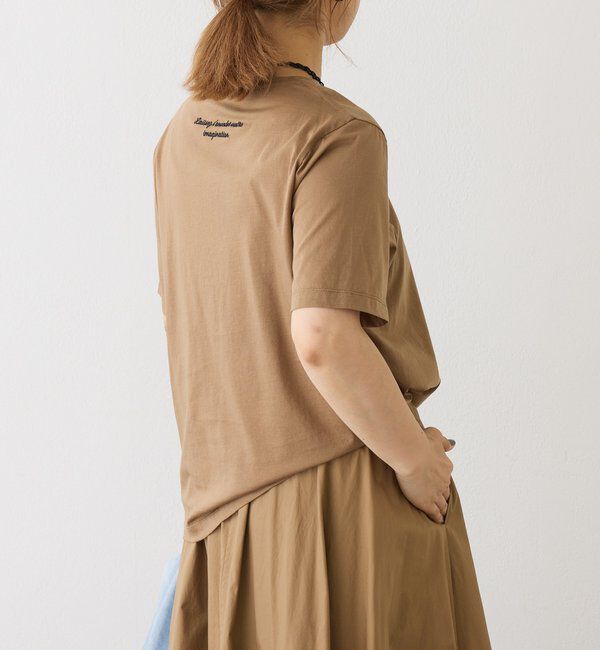  「シルケットロゴプリント&times;刺繍Tシャツ」|プルオーバー|