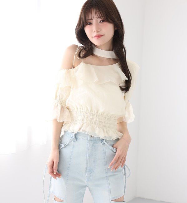 「【 XS/S/Mサイズ展開】サイドスリットリボン美脚デニムパンツ」|その他|