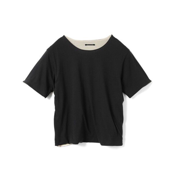 mizuiro ind「mizuiro ind バイカラーリバーシブルTシャツ」|Tシャツ・カットソー|ブラック&times;アイボリー