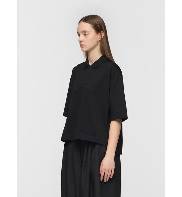 mizuiro ind「mizuiro ind ジップアップポロシャツ」|Tシャツ・カットソー|