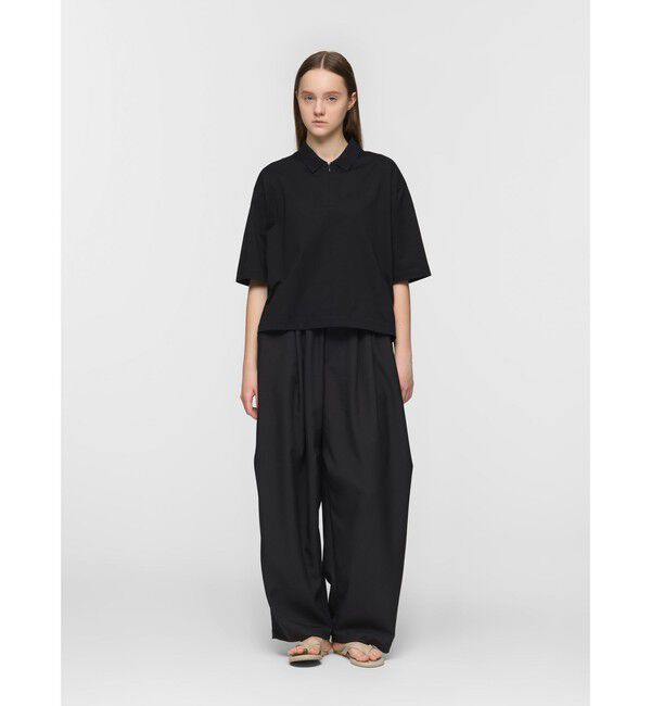 mizuiro ind「mizuiro ind ジップアップポロシャツ」|Tシャツ・カットソー|
