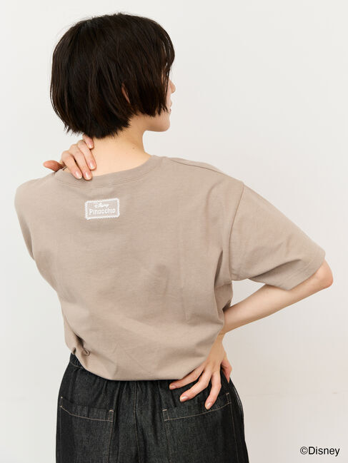 Samansa Mos2「【Disney】ピノキオ/フィガロ刺繍Tシャツ」|Tシャツ・カットソー|