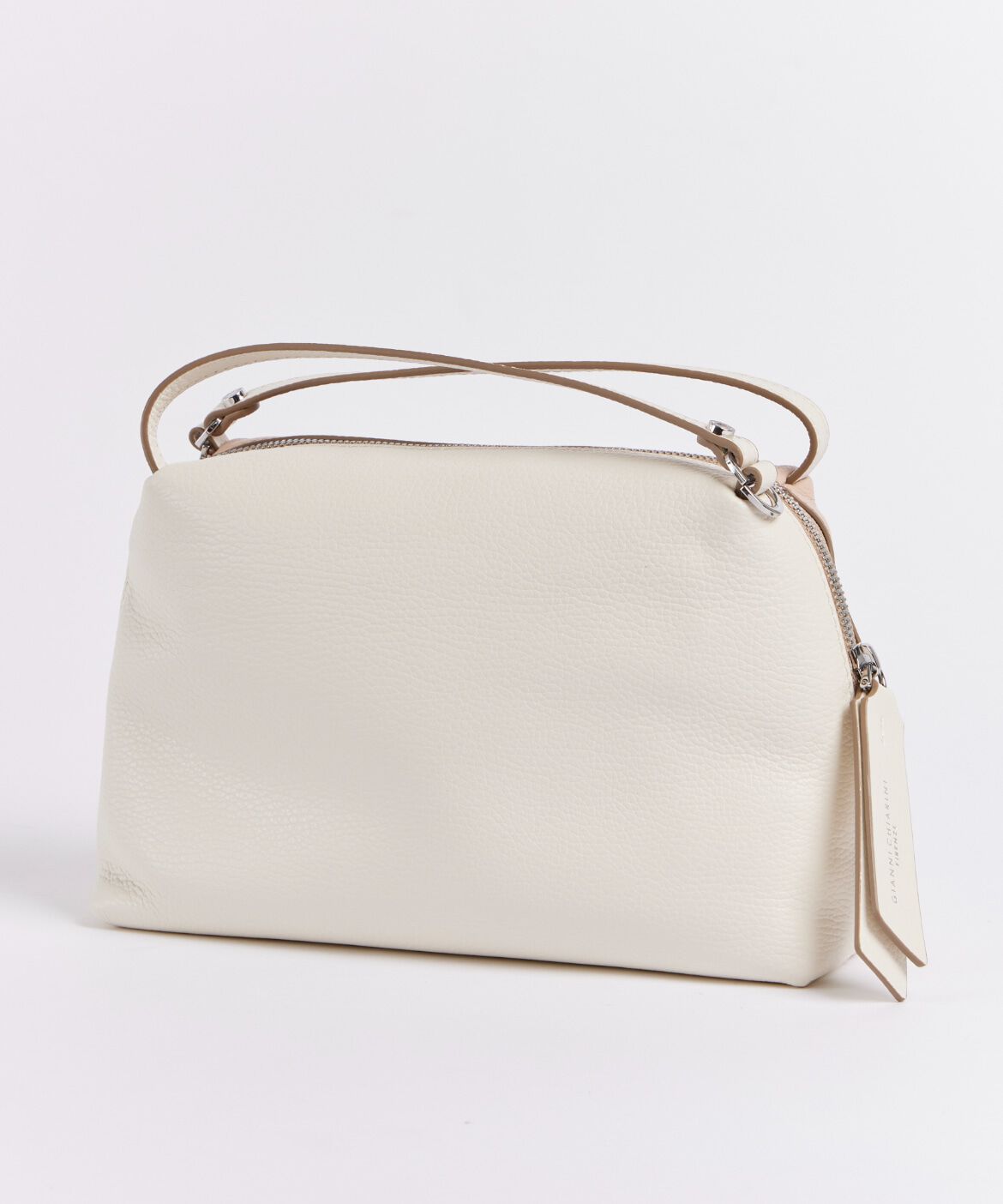 FAVORITE SUKINAMONO「ALIFA M バイカラーミニレザーバッグ《GIANNI CHIARINI》」|ハンドバッグ|オフホワイト1