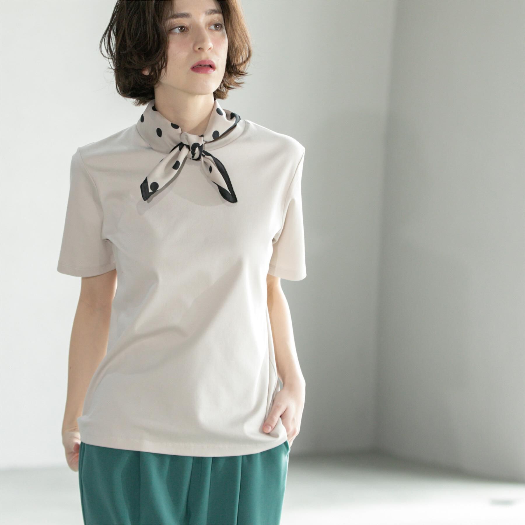 OPAQUE.CLIP「《5色展開／SS-LLサイズ》ベーシックTシャツ【UV／接触冷感／洗濯機洗い可】」|Tシャツ・カットソー|