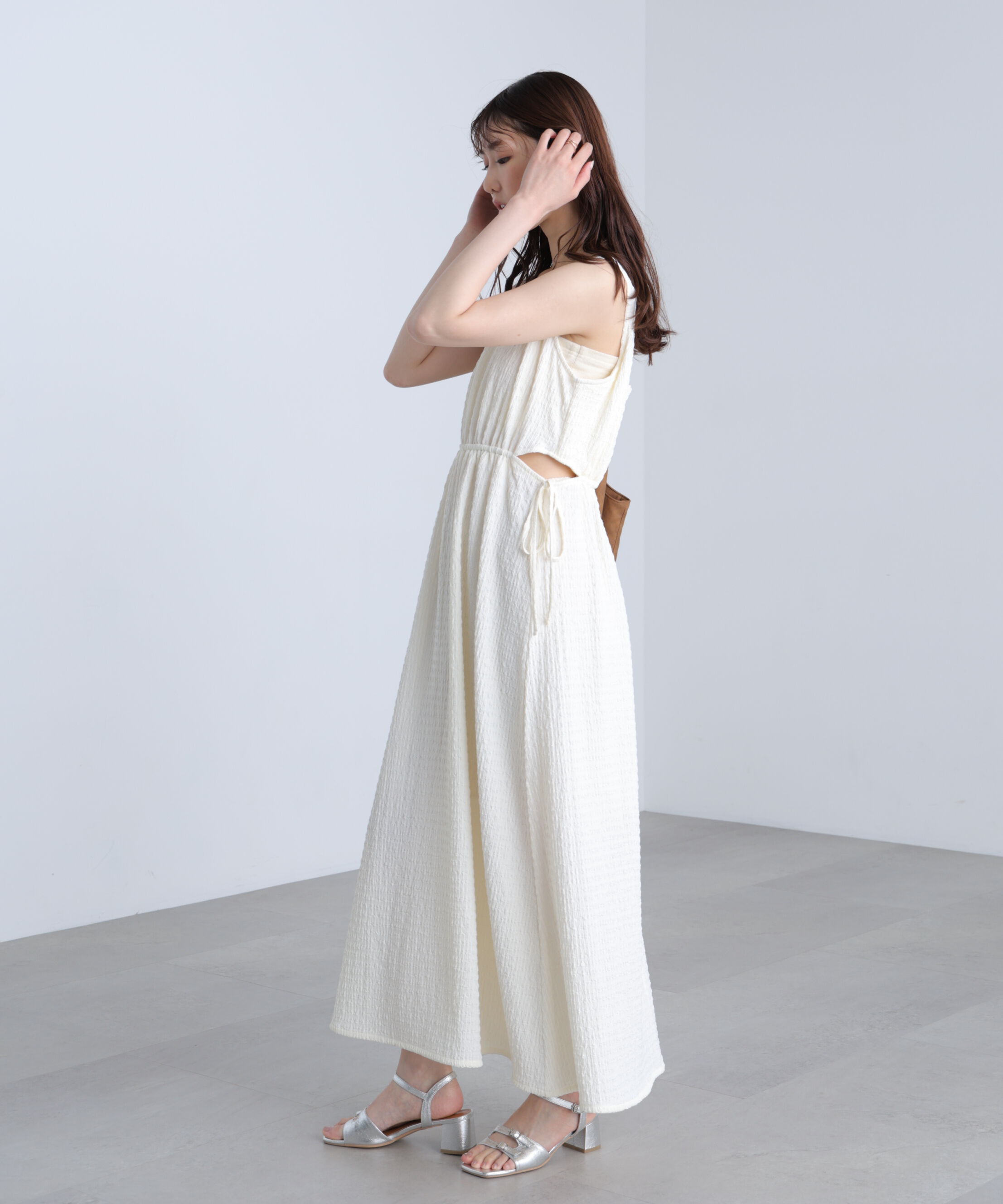  「サイドカットノースリカットソーワンピース」|ワンピース|