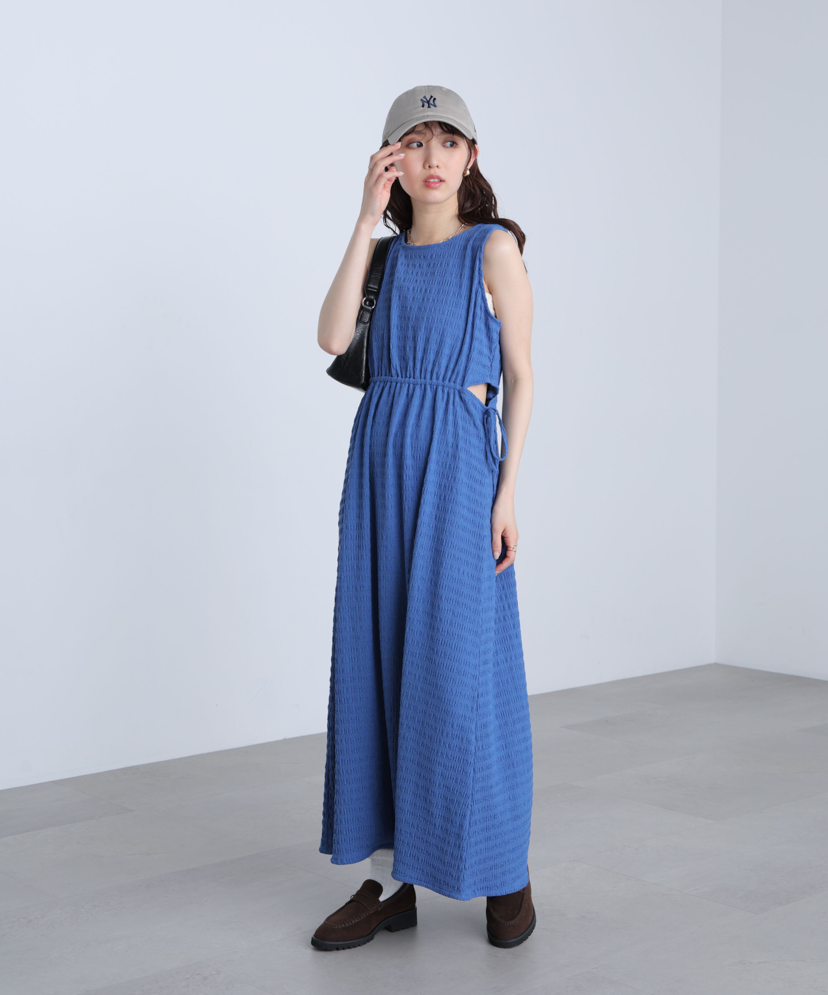  「サイドカットノースリカットソーワンピース」|ワンピース|