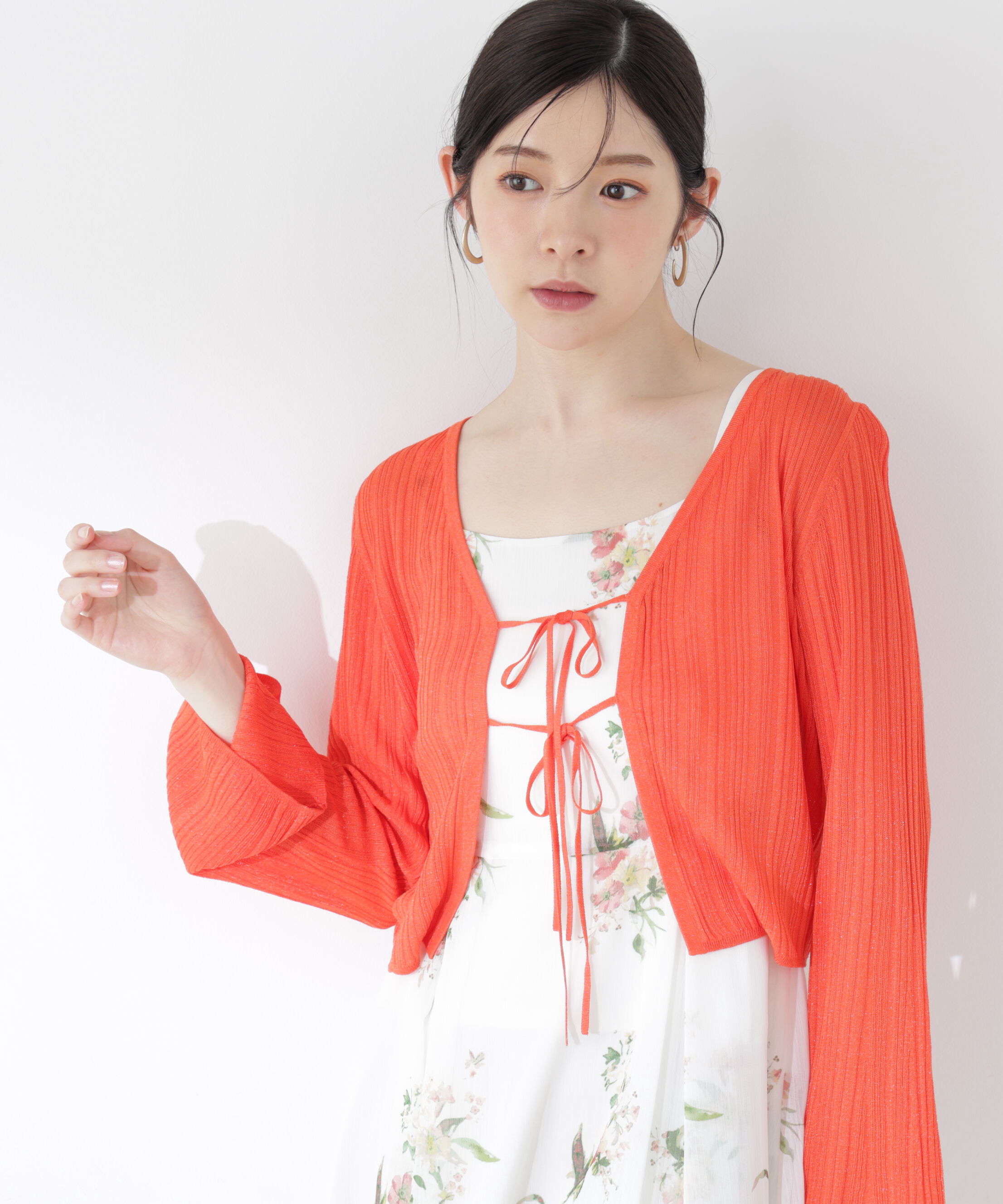 PROPORTION BODY DRESSING「シアーリブカーディガン」|カーディガン|