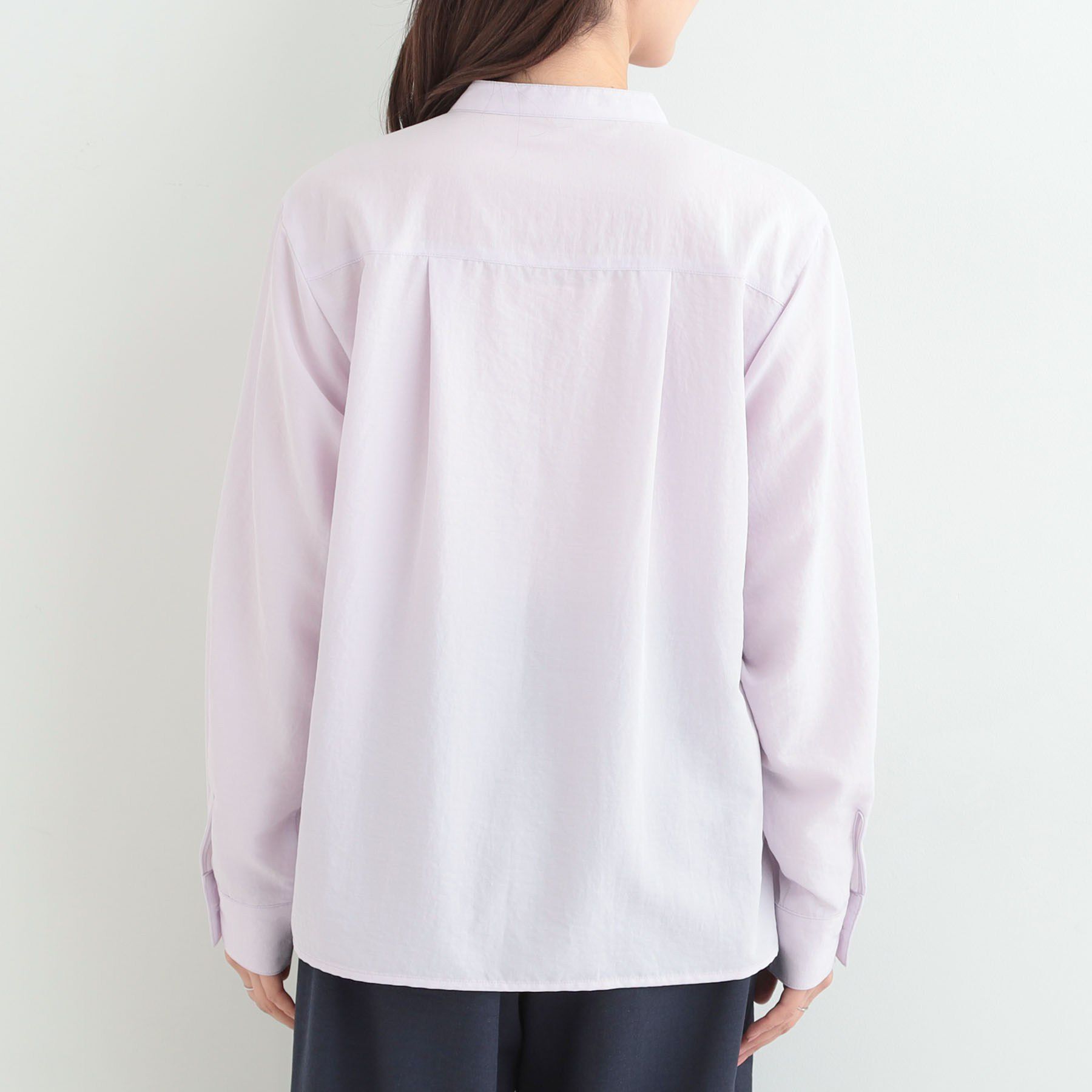 SHOO･LA･RUE「【洗濯後しわになりにくい/S-LL/UV】きれいめにもラフにも　フラップポケットがポイントのバンドカ」|シャツ・ブラウス|