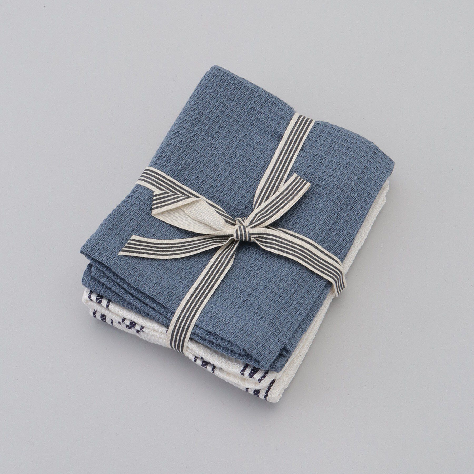212 KITCHEN STORE「100% COTTON キッチンクロス ワッフル2枚セット BL ＜212Kオリジナル＞」|食器・キッチングッズ|