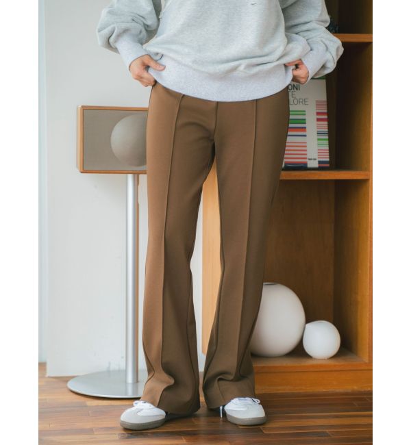 Ungrid「ストレッチジャージフレアパンツ」|その他|ブラウン
