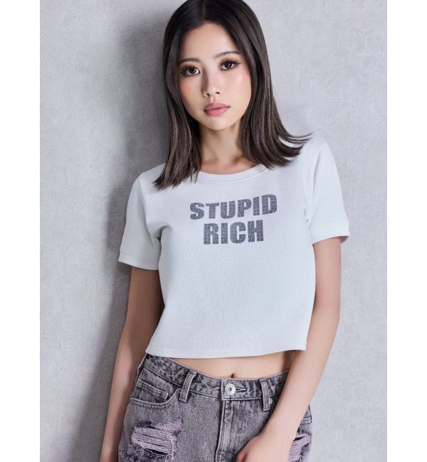 GYDA「STUPID RICH STONEショートTシャツ」|Tシャツ・カットソー|