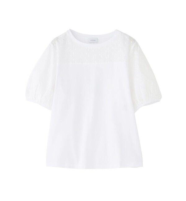 MACKINTOSH PHILOSOPHY「レーススリーブカットソー」|Tシャツ・カットソー|ホワイト