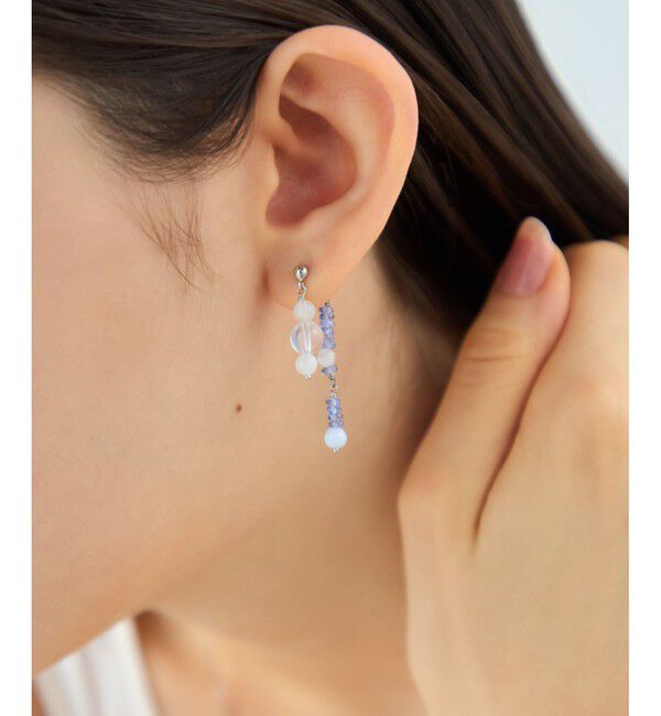 ete「[アシンメトリー] ナチュラルストーン ピアス」|ピアス|