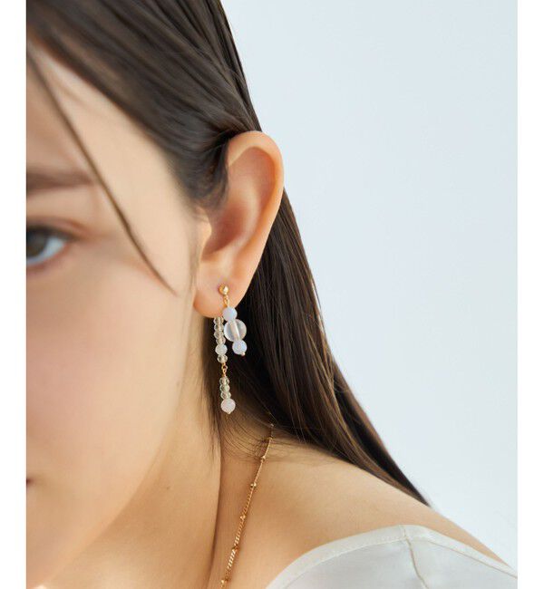 ete「[アシンメトリー] ナチュラルストーン ピアス」|ピアス|