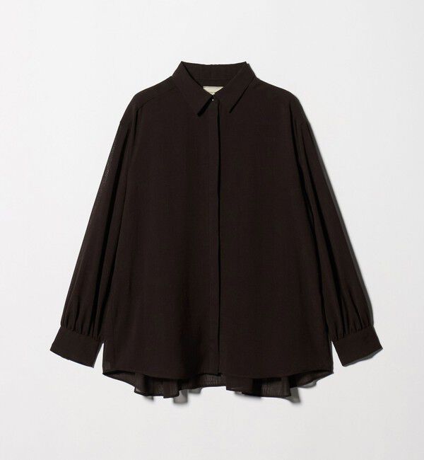 UNITED ARROWS「スラブ シアー シャツ ‐ウォッシャブル‐」|シャツ・ブラウス|DK.BROWN