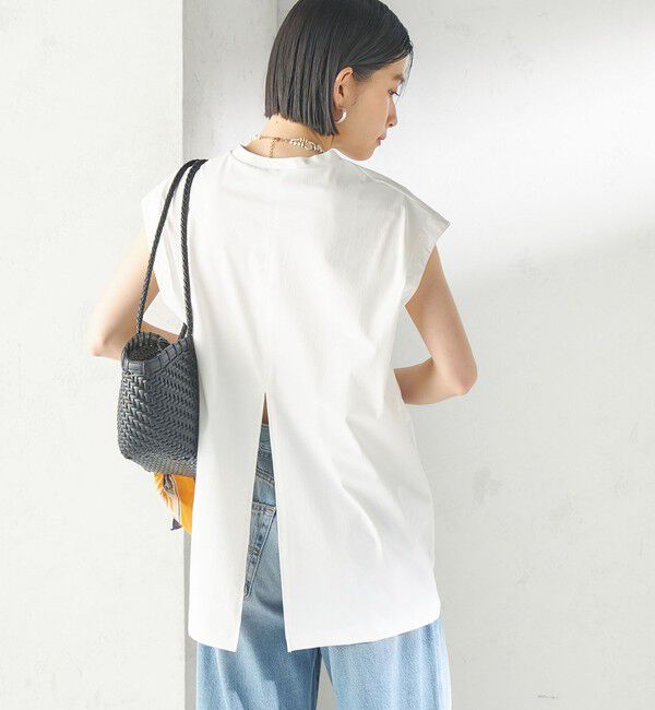 SHIPS for women「《予約》【SHIPS別注】TAION: 〈UVカット/接触冷感/吸水速乾〉バック スリット TEE」|Tシャツ・カットソー|