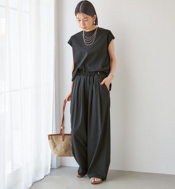 SHIPS for women「《予約》【SHIPS別注】TAION: 〈UVカット/接触冷感/吸水速乾〉ドロスト パンツ」|その他|