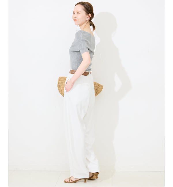 SLOBE IENA「《3サイズ展開》ワンタックバレルスラックス」|スラックス|