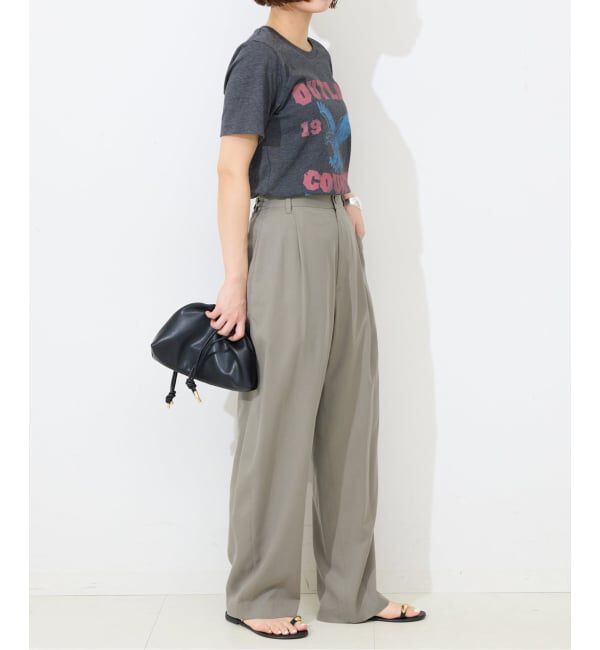 SLOBE IENA「《3サイズ展開》ワンタックバレルスラックス」|スラックス|