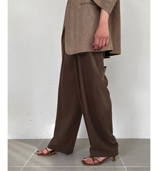 SLOBE IENA「《3サイズ展開》ワンタックバレルスラックス」|スラックス|