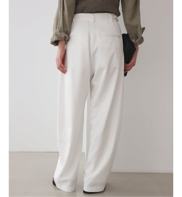 SLOBE IENA「《3サイズ展開》ワンタックバレルスラックス」|スラックス|