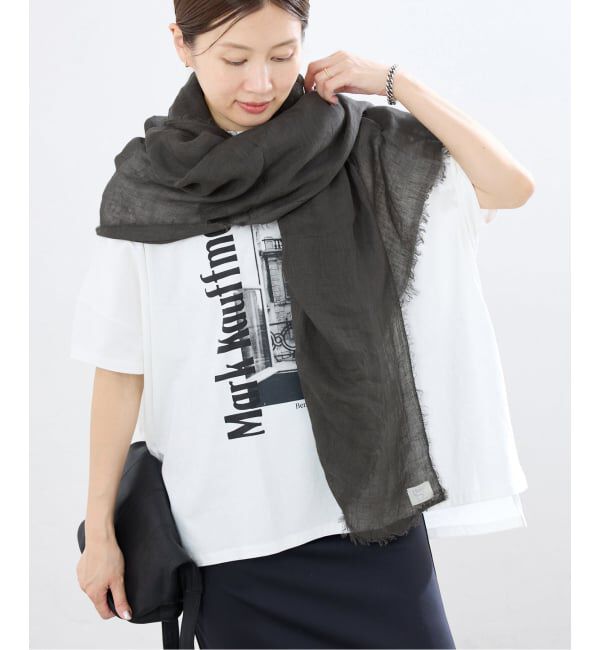 IENA「《予約》NIMNIMDUAI/ニムニムデュアイ 別注 PREMIUM LINEN GAUZE STOLE ストール」|ストール|