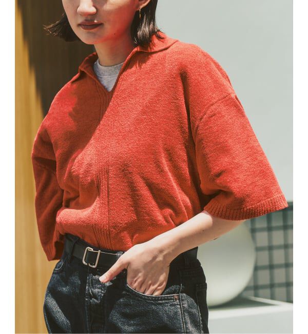 417 EDIFICE「NESTWELL 417別注 スキッパーシャツ」|Tシャツ・カットソー|オレンジ