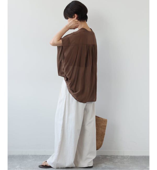 JOURNAL STANDARD relume「《予約》T/R強撚フレンチスリーブブラウス」|シャツ・ブラウス|