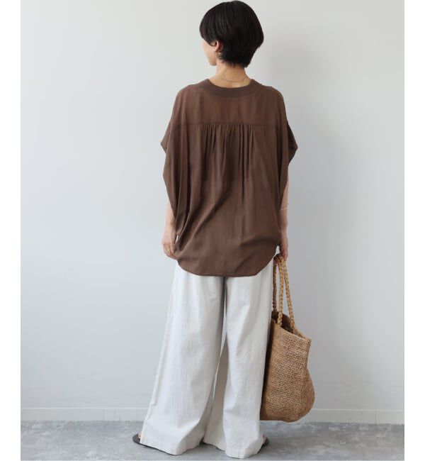 JOURNAL STANDARD relume「《予約》T/R強撚フレンチスリーブブラウス」|シャツ・ブラウス|