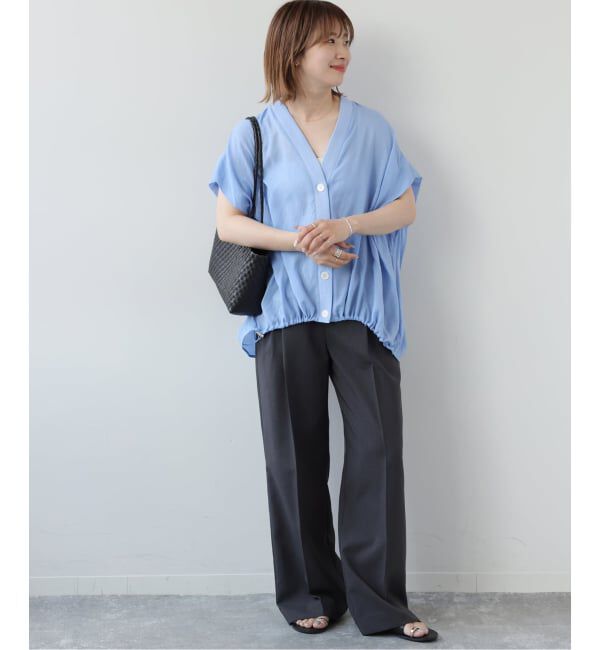 JOURNAL STANDARD relume「《予約》T/R強撚フレンチスリーブブラウス」|シャツ・ブラウス|
