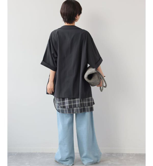 JOURNAL STANDARD relume「《予約》［吸水速乾 / 洗濯機洗い可］NATURAL FLAX ハーフスリーブジャケット」|テーラードジャケット|
