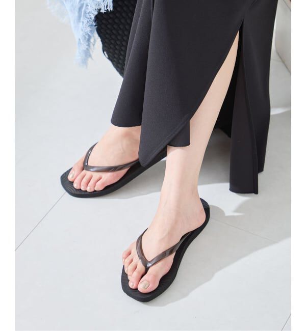 journal standard L'essage「《予約》SLEEPERS/スリーパーズ 51001 Tapered Transparent サンダル」|サンダル|ブラック