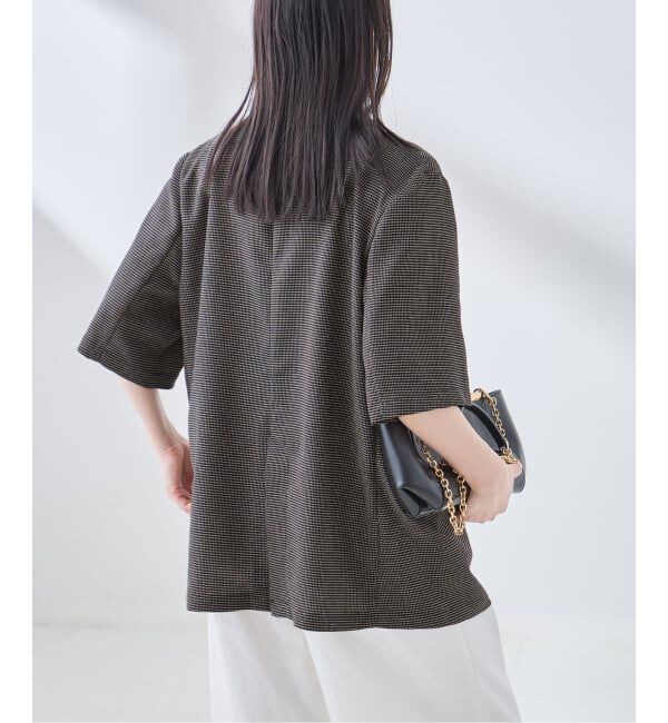 journal standard L'essage「《予約》トリアセリネン/TWEEDYMESH ショートスリーブジャケット」|ノーカラージャケット|