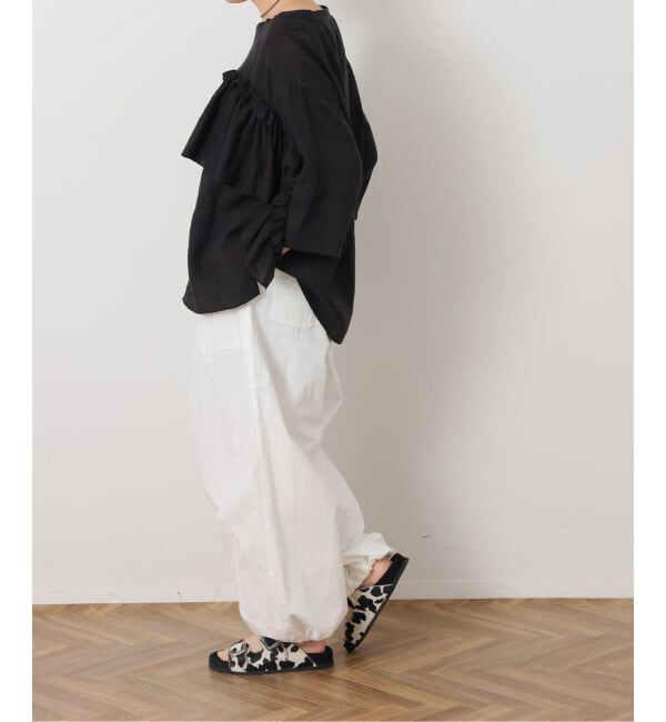 journal standard luxe「《予約》フレンチリネンキャンバス フリルプルブラウス」|シャツ・ブラウス|