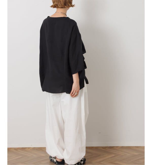 journal standard luxe「《予約》フレンチリネンキャンバス フリルプルブラウス」|シャツ・ブラウス|