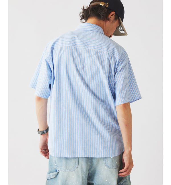 JOURNAL STANDARD relume「《予約》JAMES FABRIC コットンリネン ストライプ 半袖シャツ」|シャツ・ブラウス|