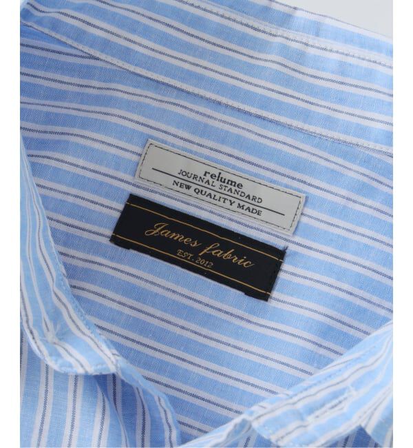 JOURNAL STANDARD relume「《予約》JAMES FABRIC コットンリネン ストライプ 半袖シャツ」|シャツ・ブラウス|