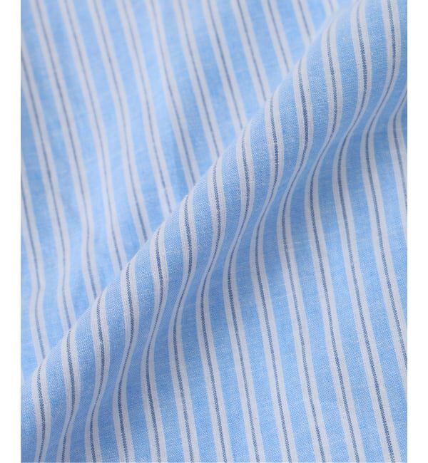 JOURNAL STANDARD relume「《予約》JAMES FABRIC コットンリネン ストライプ 半袖シャツ」|シャツ・ブラウス|