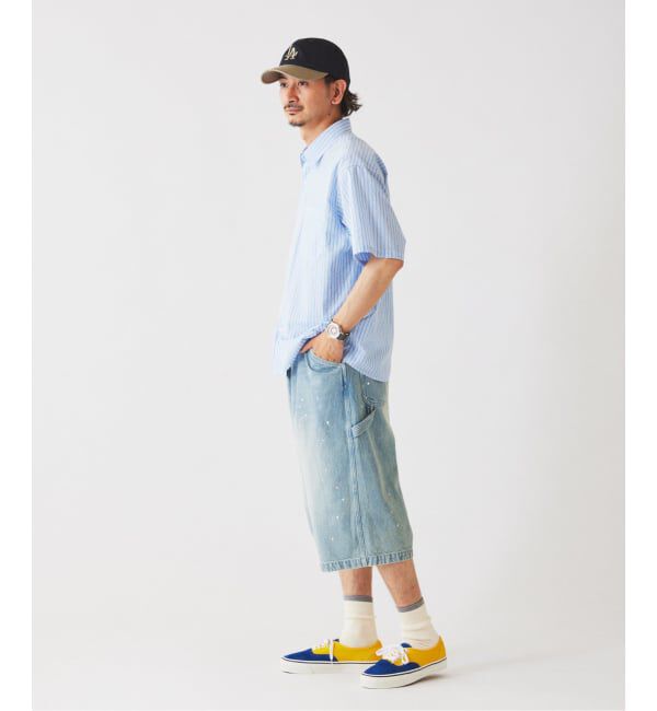 JOURNAL STANDARD relume「《予約》JAMES FABRIC コットンリネン ストライプ 半袖シャツ」|シャツ・ブラウス|